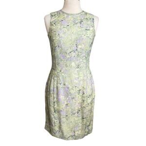 Vintage 90s Georgiou Studio green & purple shift dress 6